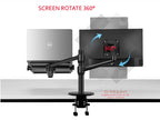 OL-3L aluminum silver Ergonomics 10"-17" desk laptop stand 32" monitor desktop bracket computer mount full motion column bar