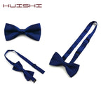 HUISHI 34 Colors Solid Fashion Bowties Groom Kids Formal Colourful Children Cravat Green Marriage Butterfly Wedding Bow ties
