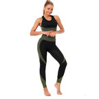 2/3Pcs Women Yoga Suit Seamless Knitted Yoga Pants Leggings Clothing Zipper Long Sleeve Crop Top Fitness Wear Sportswear Gym Set