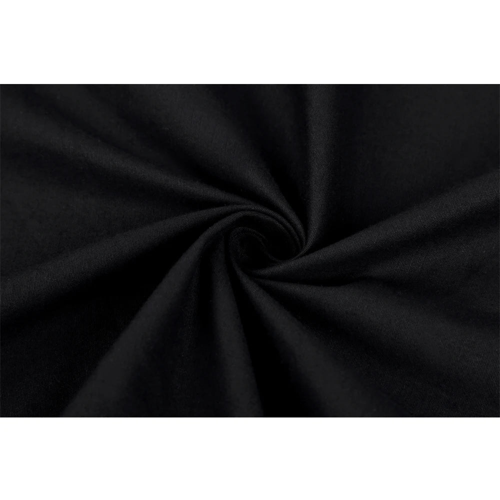 Women's Runway Cotton Retro Vintage Skirt Black Faldas High Waist A Line Rockabilly Jupe 50s Swing Umbrella Skirts Pin Up Skater