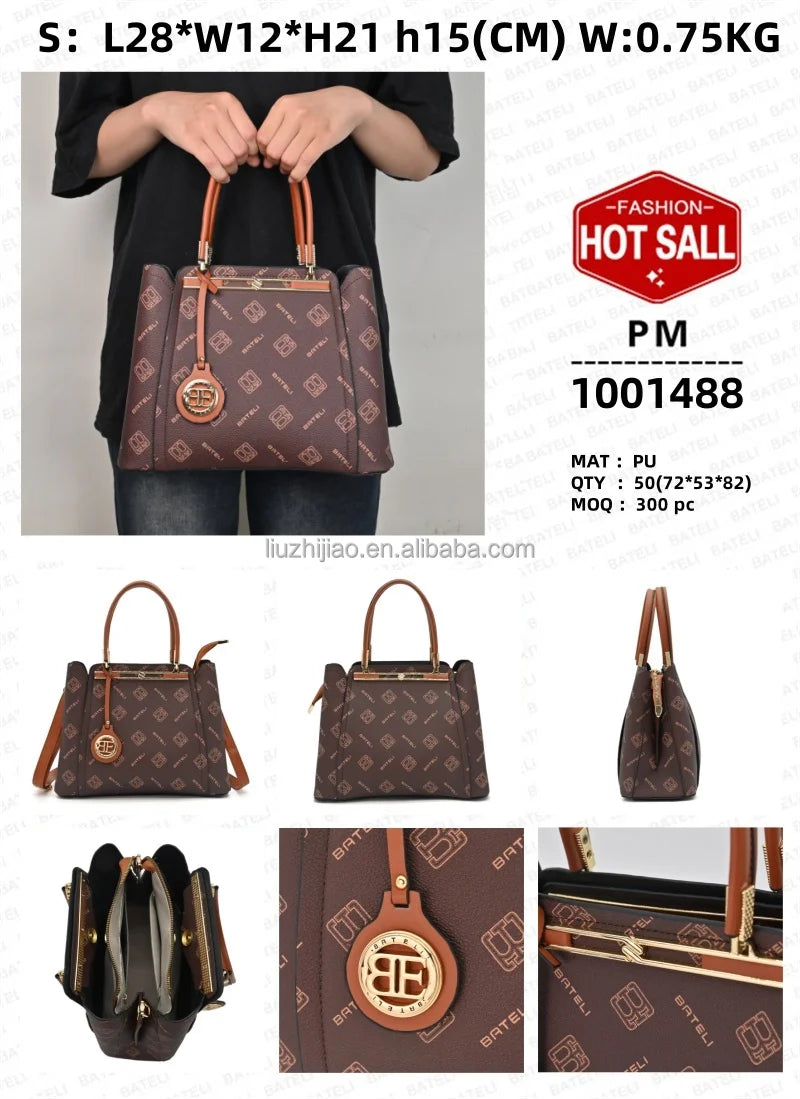New Fashionable Low Price Womens Handbag Large Capacity Texture Versatile Single Shoulder Crossbody Bag Practical Mom Bag