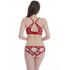 DaiNaFang New Sexy High Quality Women Ultra Thin Thick 75-95 BCDE Cup Bra Sets Lace Push Up Underwear Panties Plus Size Lingerie