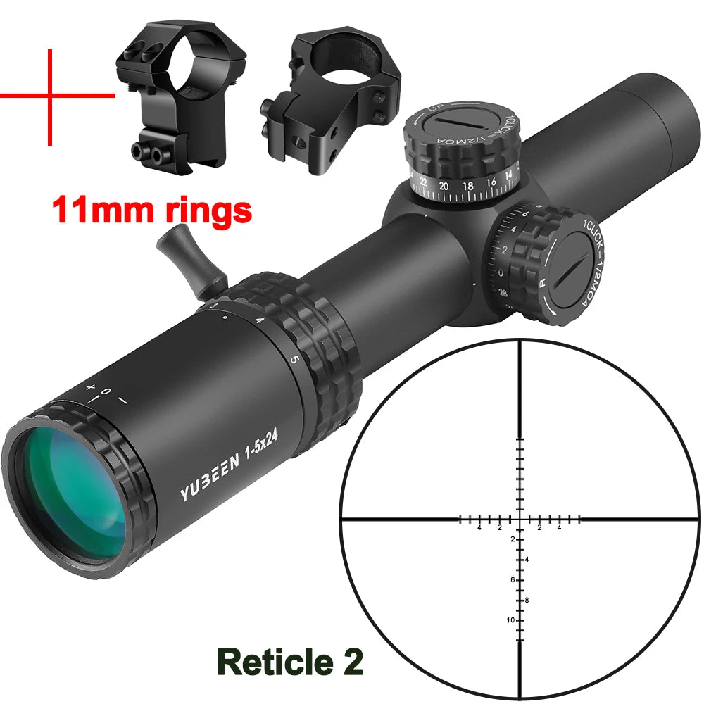 1-5x24 Scopes Compact Scope Hunting Scopes Tactical Sight Wide Angle Sight