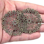 10Pcs Connectors Pendants Butterfly Filigree Flower Wraps Metal Crafts For Embellishments Scrapbooking Jewelry DIY Accessories