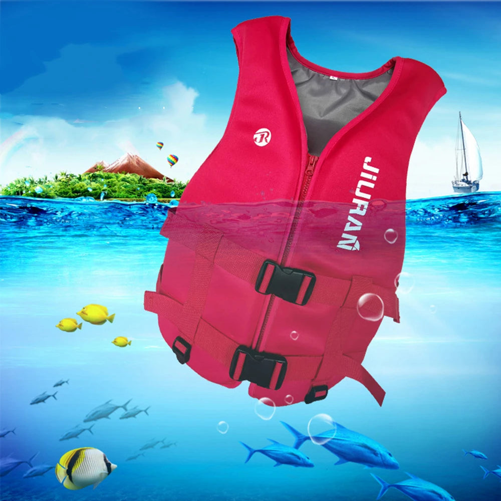Neoprene Life Jacket for Adult Children New Water Sport Buoyancy Jacket Life Vest Swimming Boating Skiing Driving Vest Drifting