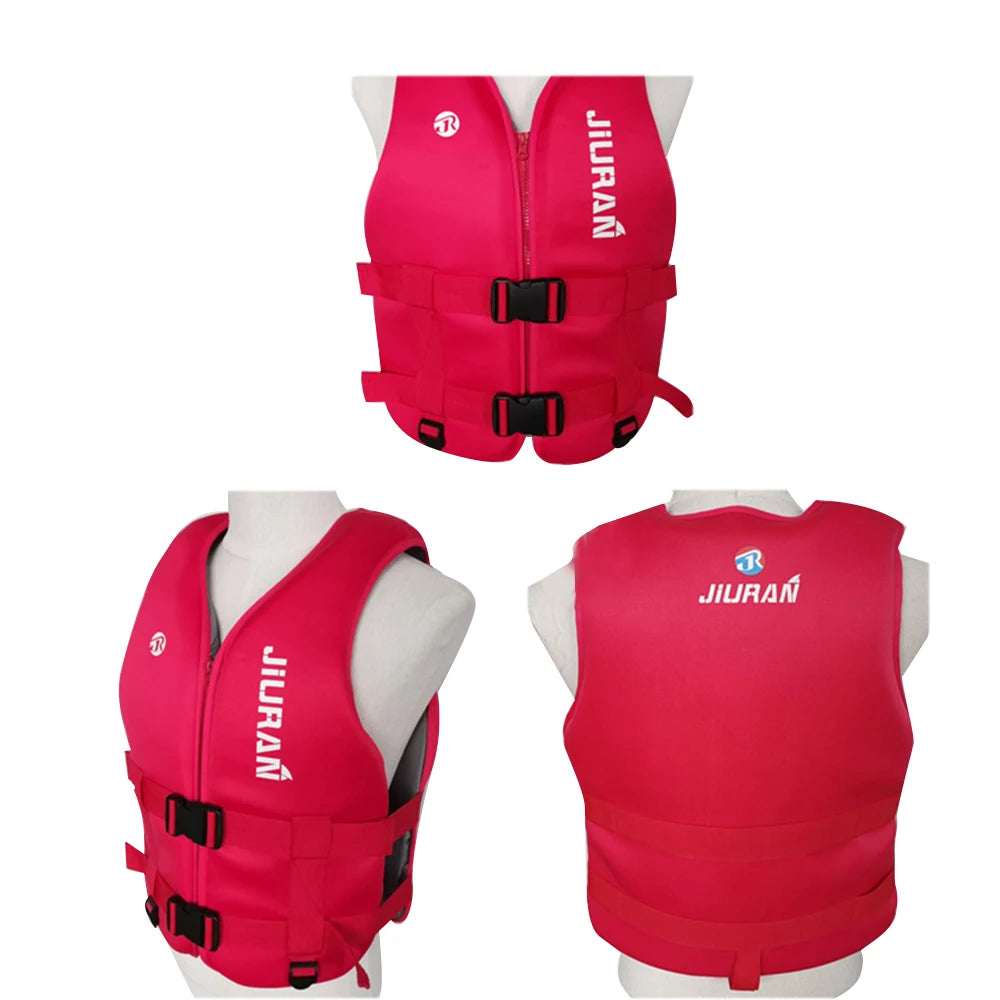 Neoprene Life Jacket for Adult Children New Water Sport Buoyancy Jacket Life Vest Swimming Boating Skiing Driving Vest Drifting