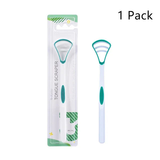 Y-Kelin Sales Silicone Tongue Scraper Brush Cleaning  Food Grade Single Oral Care To Keep Fresh Breath 3Color Pack No.1