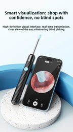 Wireless Ear Wax Removal With Camera Rechargeable Ear Cleaner HD Check Camera with Ear Spoon Set Canal Clean