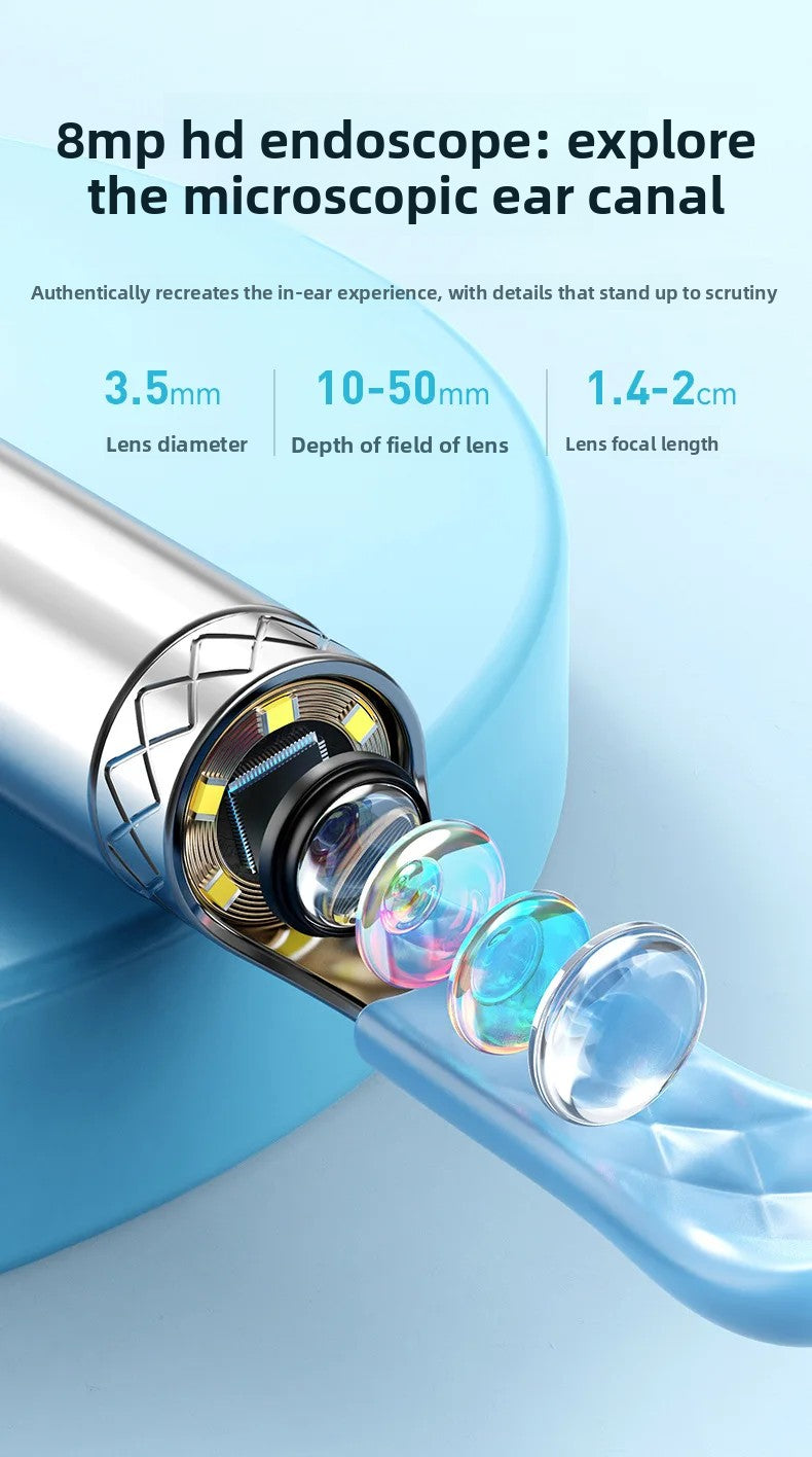 Wireless Ear Wax Removal With Camera Rechargeable Ear Cleaner HD Check Camera with Ear Spoon Set Canal Clean