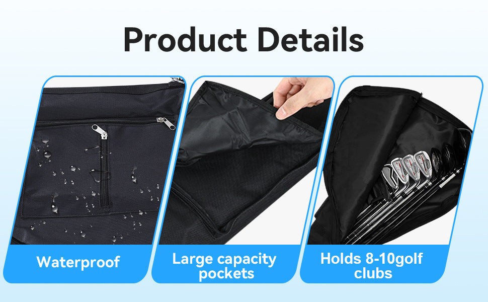 Golf Sunday Bag Golf Club Bag Mini Golf Bag Training Practice Golf Bag Travel Case Foldable