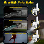 2PC Ease Life APP Wireless 1080P HD Indoor/Outdoor WiFi Security Camera, Color Night Vision, 2-Way Audio, 360° Pan/Tilt/Zoom, Mo