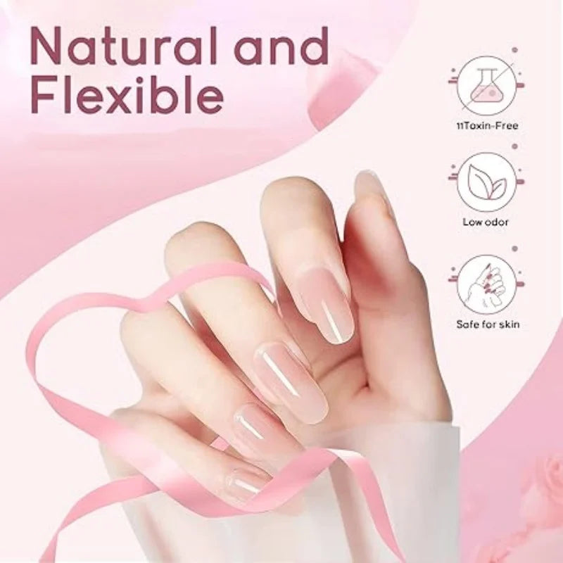 39pcs Nail Extension Gel Kit - contains all the basic nail tools, easy to use for beginners Easy salon nail construction gel