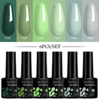 LILYCUTE 7ML 6PCS Neon Gel Nail Polish Set fluorescent Series Color Changing Semi Permanent Soak Off Manicure kit Nail Art Gel