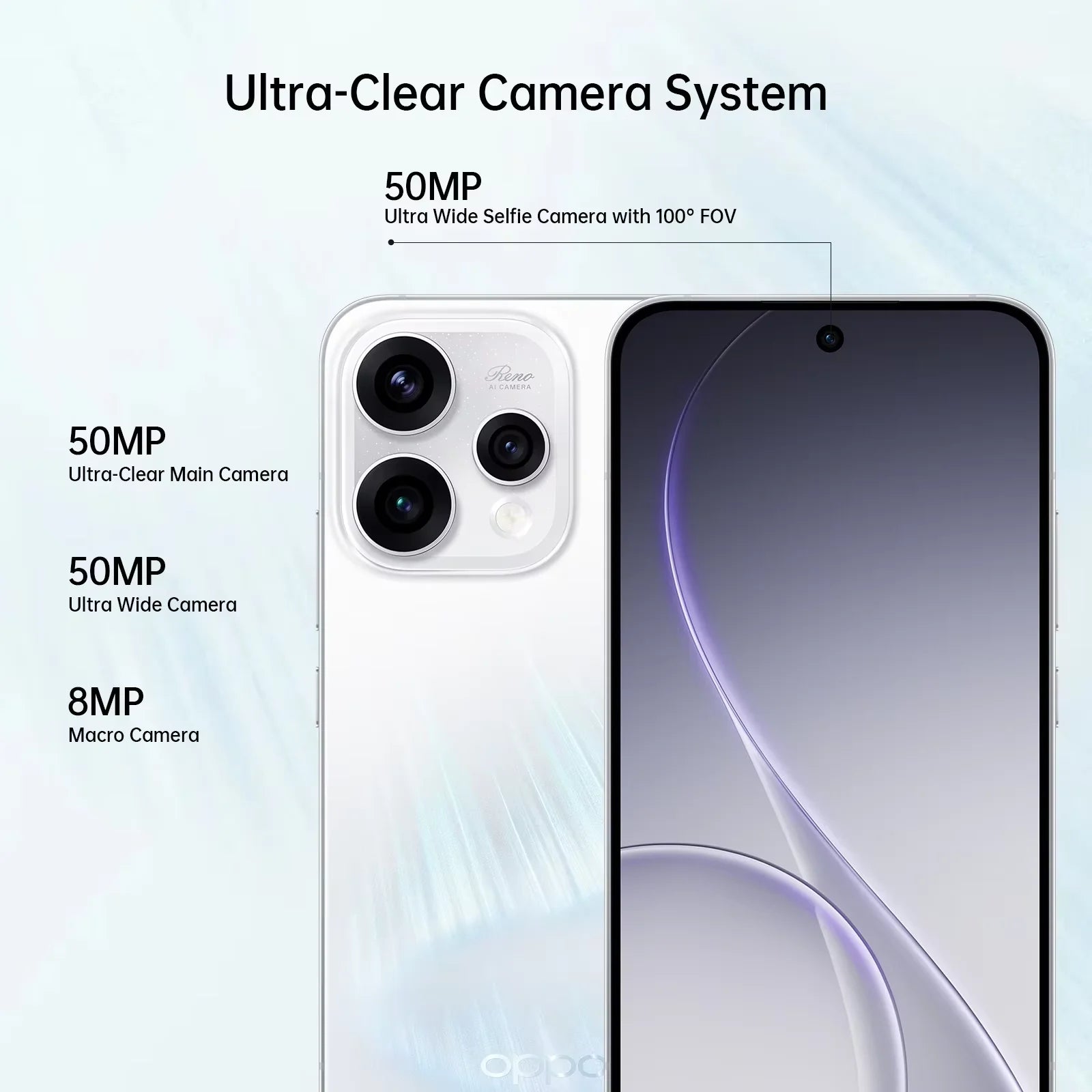 Eu version smartphone OPPO Reno15 5G 8GB+512GB Blue,Snapdragon 7 Gen 4,6500mAh,80W ,6.59inches,50MP OIS Camera,Official Warranty