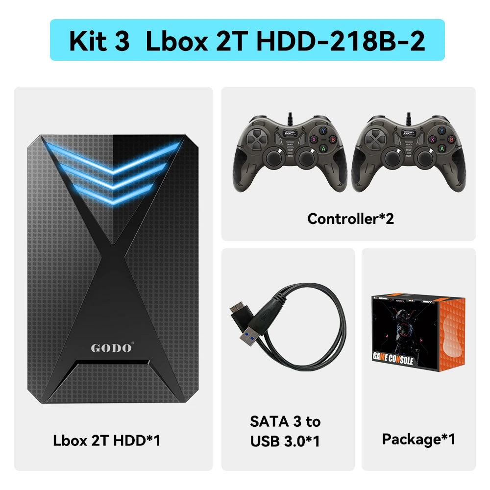 Launchbox 2T Game Hard Drive Disk for PS4/PS3/PS2/Wii/WiiU/GAMECUBE etc with 4200+ 3D/PC Games Portable Game Console For Laptop