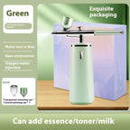 Nano Spray & Oxygen Infusion Facial Device - Hydrating & Brightening Machine for Home Spa, Portable High Pressure Skin Care Tool