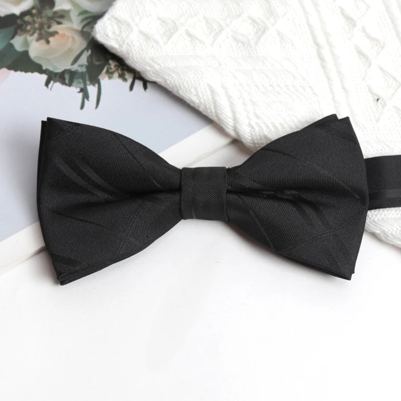 1PCS Bow Ties Butterfly Party Wedding Men Tie Black Adjustable Bowknot Bowtie Classic Butterfly Adult Accessories Business Gift