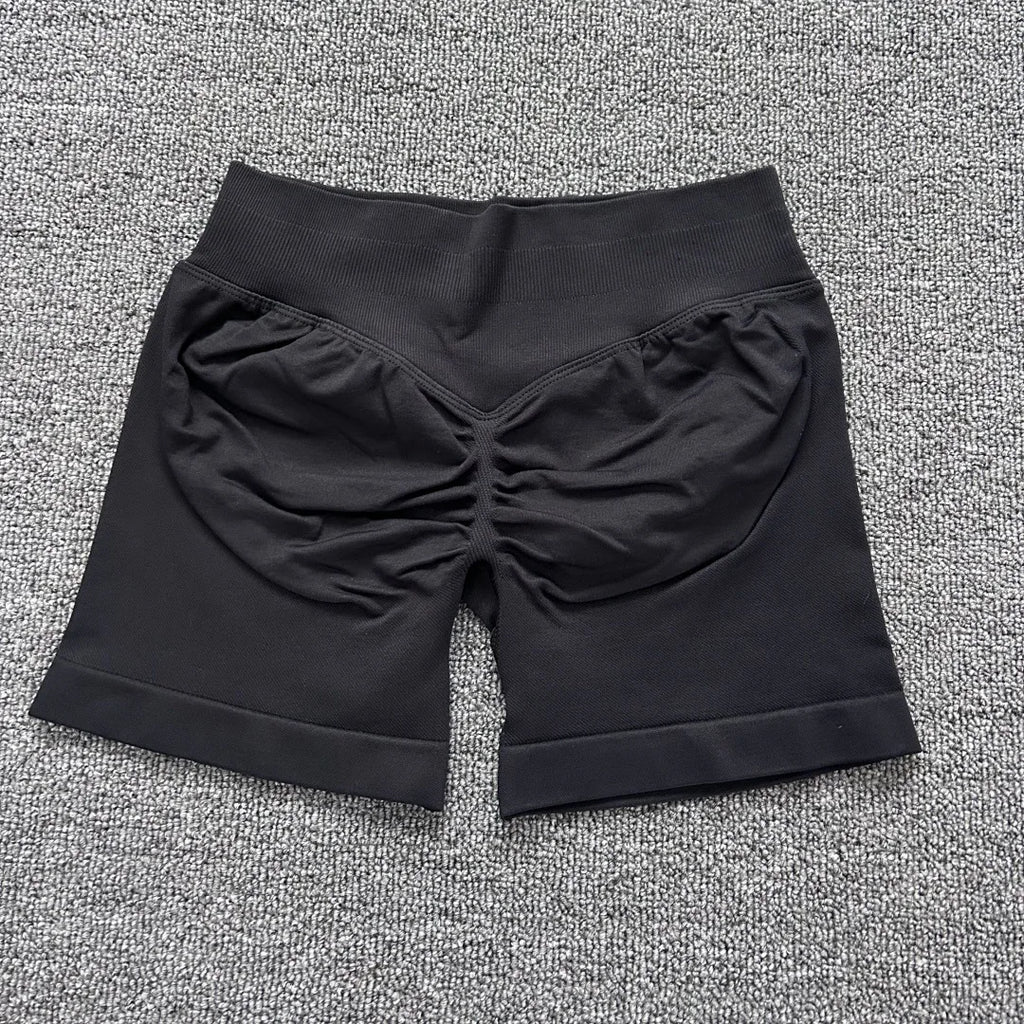 D LOGO Impact Seamless Fitness Peach Hip Sports Yoga Tight Pants Shorts