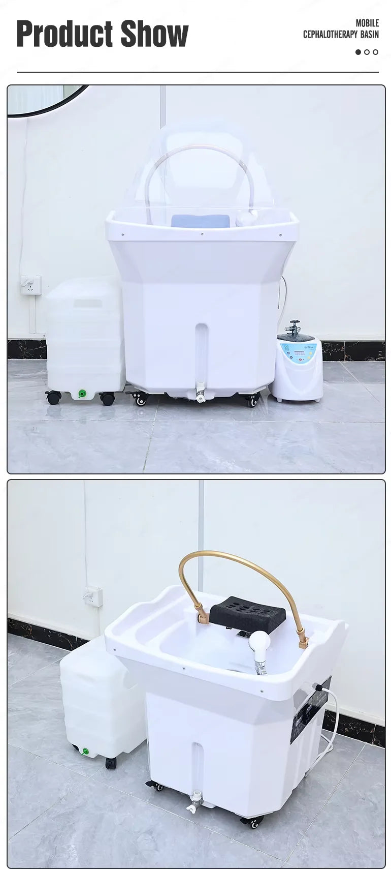 Movable Portable Head Spa Shampoo Basin Multifunctional Hydrotherapy Fumigation Machine Water Circulation Design High Quality