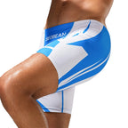 Men's Quick-Dry Boxer Brief Swimming Trunks with Waist Tie for Surfing Beach Sand Thermal Swimming Shorts