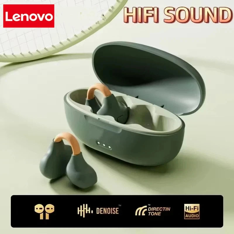 Lenovo Wireless Headsets Bluetooth 5.3 ENC Earbuds LED Power Display TWS Sport Noise Cancel Headphone with Mic For IPhone