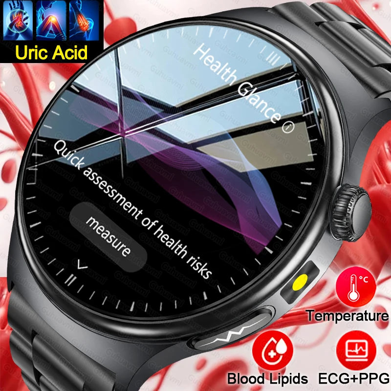 New Accurate ECG Smart Watch Blood Lipids Five Viscera Health Check Body Temperature BT Call Sports Smart Watches For Men 2026 Main image