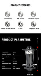 2024 KOOZER XM490 PRO BOOST Mountain Bike Hubs Steel shaft Sealed Bearing 148x12MM 110x15MM 141x5MM 28H 32 Holes Noise hub