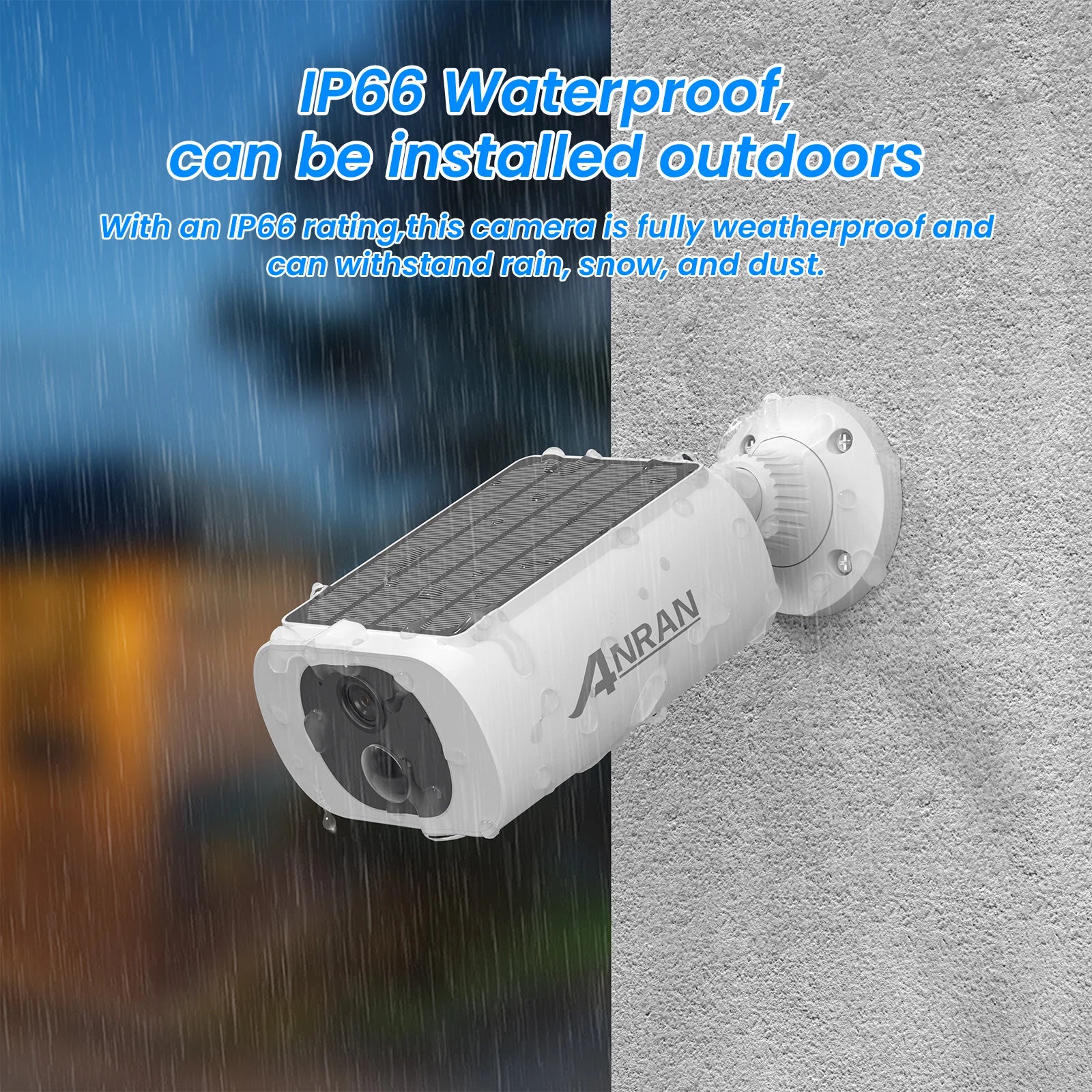 ANRAN 2K Solar Security Camera 3/5MP Outdoor Wireless 2.4G WIFI Camera Battery Cam Floodlight Color Night Vision Can't Add NVR