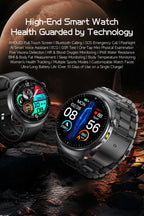 2026 New Accurate Body Health analysis Smart Watch Men ECG Blood lipids Uric acid Blood Pressure Body Fat Voice Call Smartwatch