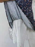 Elegant French Lace Floral Dress 2025 Spring and Summer Woman Sexy Square Neck Commute Soft Home Travel Casual High Waist Dress