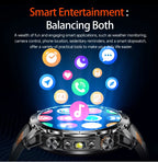 2026 New TANK Ultra 1400mAh Battery Military Smart Watch 10ATM Waterproof Heart Rate Tactical LED Flashlight Men Sports Bracelet