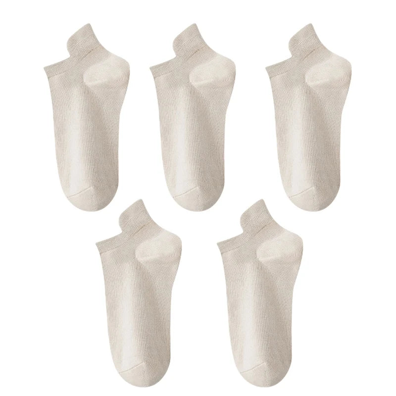 10pieces=5 Pairs Women Socks Casual Breathable High Quality Ankle Sock Summer Low Cut Cotton Thin Short Elastic Sox calcetines