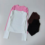 Seamless Sports Long Sleeved Shirts Women Casual Outdoor Top Gym Fitness Wear T-shirt Yoga Shirt Push Up Workout Clothes Women