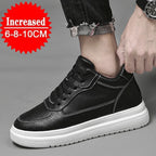 High Quality Men Sneakers Elevator Shoes for Men Fashion Casual Shoes Comfortable Leather Sports Shoes height increase 6/8/10cm