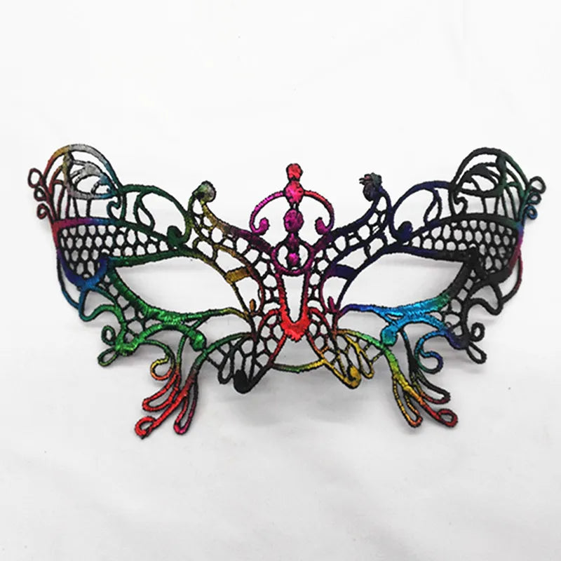 New Women Hollow Lace Face Mask Masquerade Sexy Cosplay Prom Party Props Costume Mask Nightclub Halloween Black Eye Mask