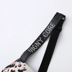 Letter Rhinestone Sports Leopard Sexy Lingerie Set Gathered Push Up Seamless Bra Set Fashion Traceless Thin Fitness Underwear