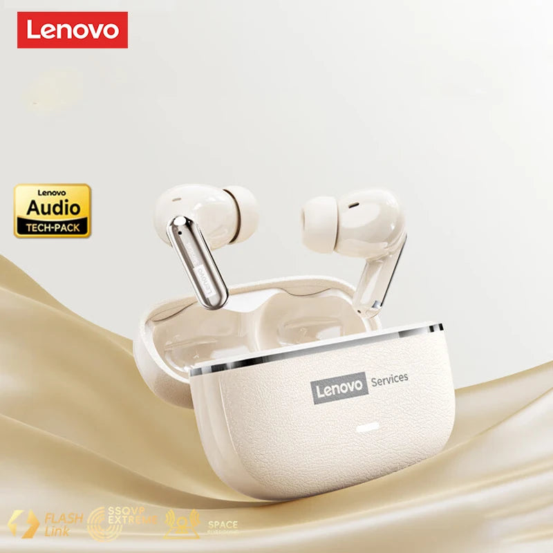 Choice Lenovo LE208 Wireless Leather Earphones Bluetooth 6.0 ENC Earphones Noise Reduction Headphone Low Latency Gaming Headset