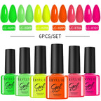 LILYCUTE Nail Gel Polish Set Pink Green Spring DIY Nail Art Design Long Lasting Soak Off UV Gel Manicure Painting Gel Vernis Kit