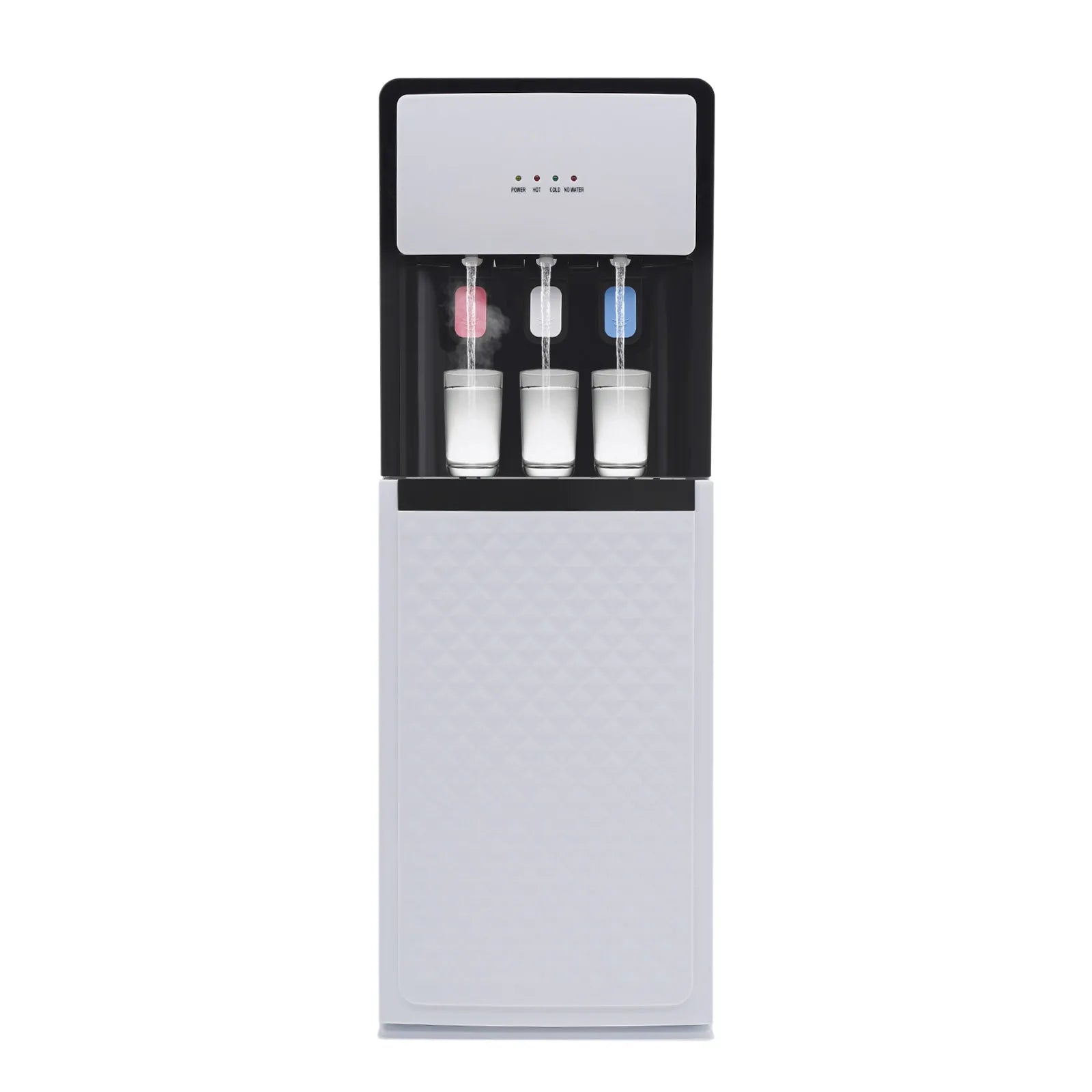 Modern White Bottom Loading Water Dispenser Hot/Cold Water Cooler Dispenser with Anti-Scalding Design for Offices Homes Gyms