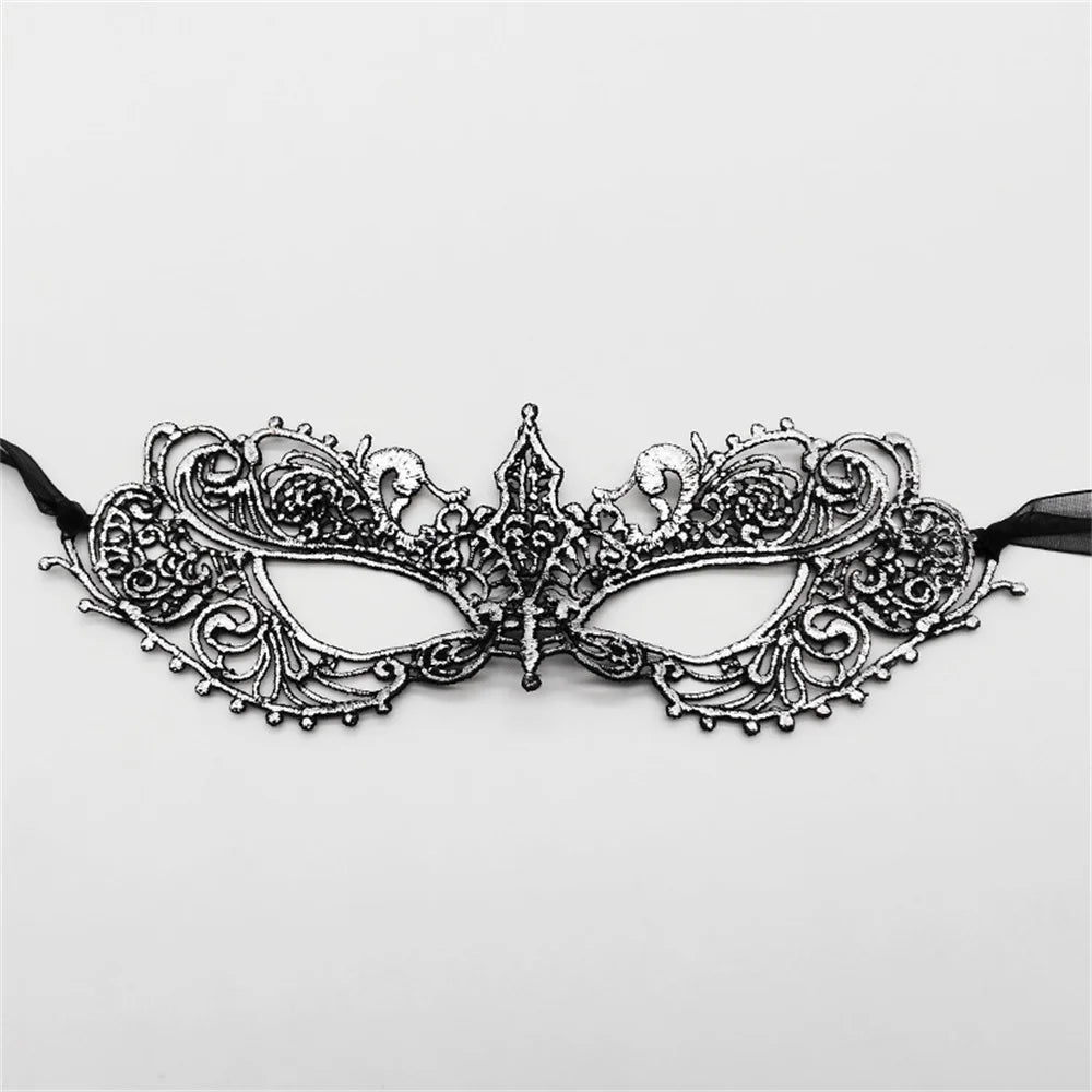 New Women Hollow Lace Face Mask Masquerade Sexy Cosplay Prom Party Props Costume Mask Nightclub Halloween Black Eye Mask