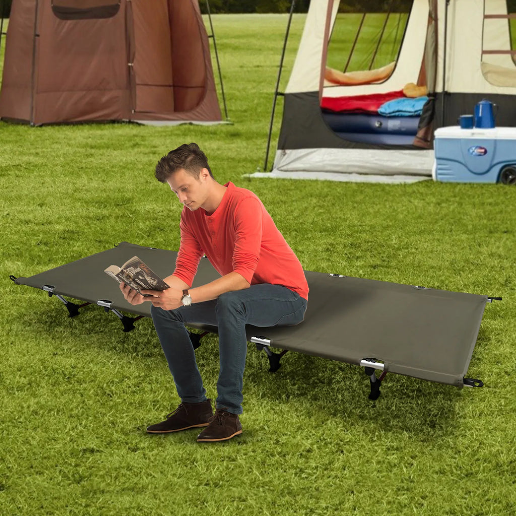 Ultralight Foldable Camping Cot, Portable Comfortable Camping Bed for Adults Outdoor Hiking Travel Backpacking Home Office Nap