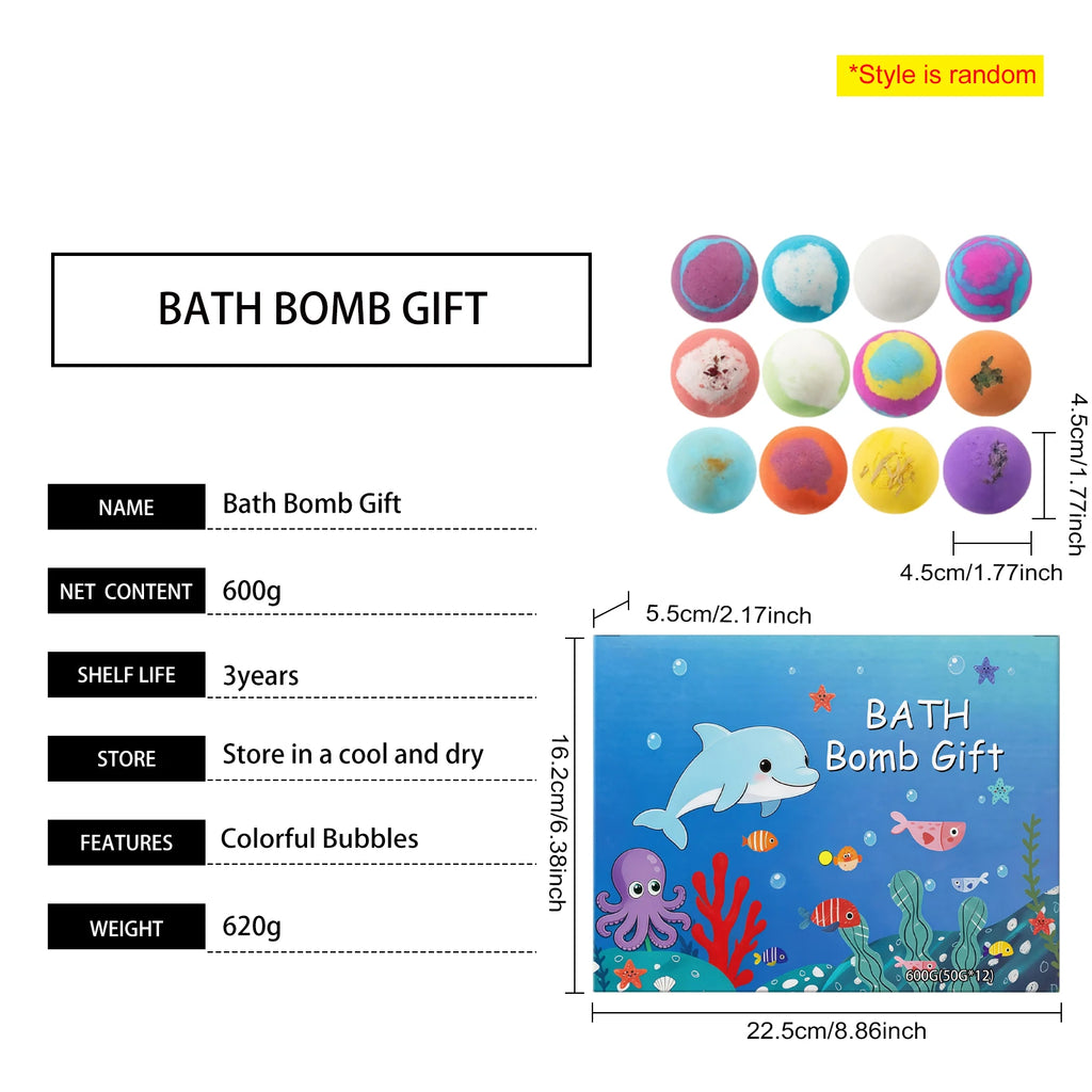 12pcs Bath Bombs Set with Surprise Toys Inside Essential Oil Moisturizing Skin Care Bathtime Sensory Play Gift for Boys & Girls