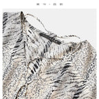 Animal Fiber Fabric~ Casual Dress for Women, Ruffled Silk Dress, Designer Niche Silk Long Dress, New Women's Fashion