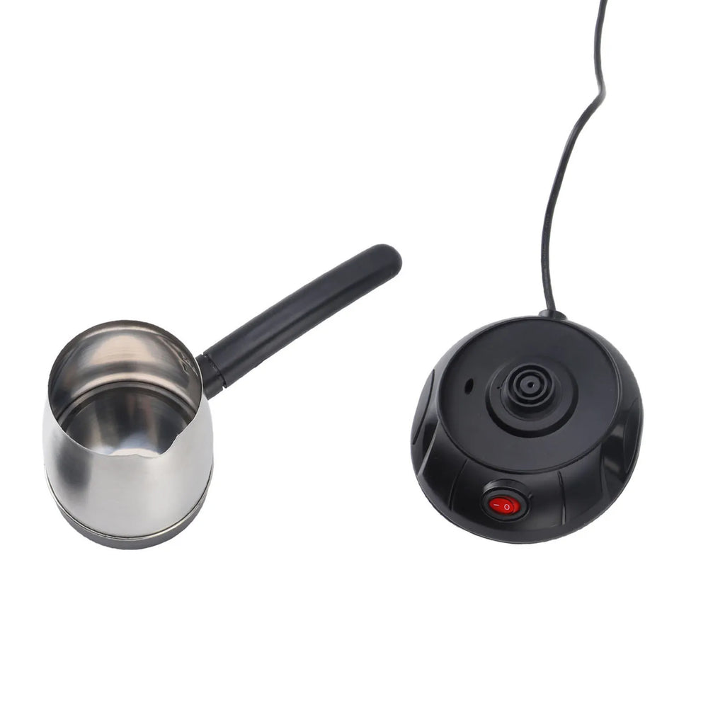 500ml Stainless Steel Electric Turkish Coffee Maker Pot with Long Removable Handle for Tea And Milk