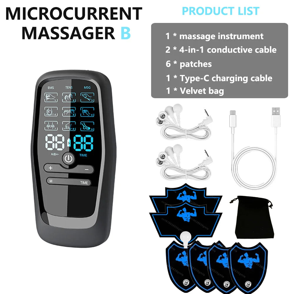 Ems Eletric Muscle Stimulator Therapy High-Frequency Tens Muscle Stimulator Physiotherapy Pulse Body Massager Slimming Machine