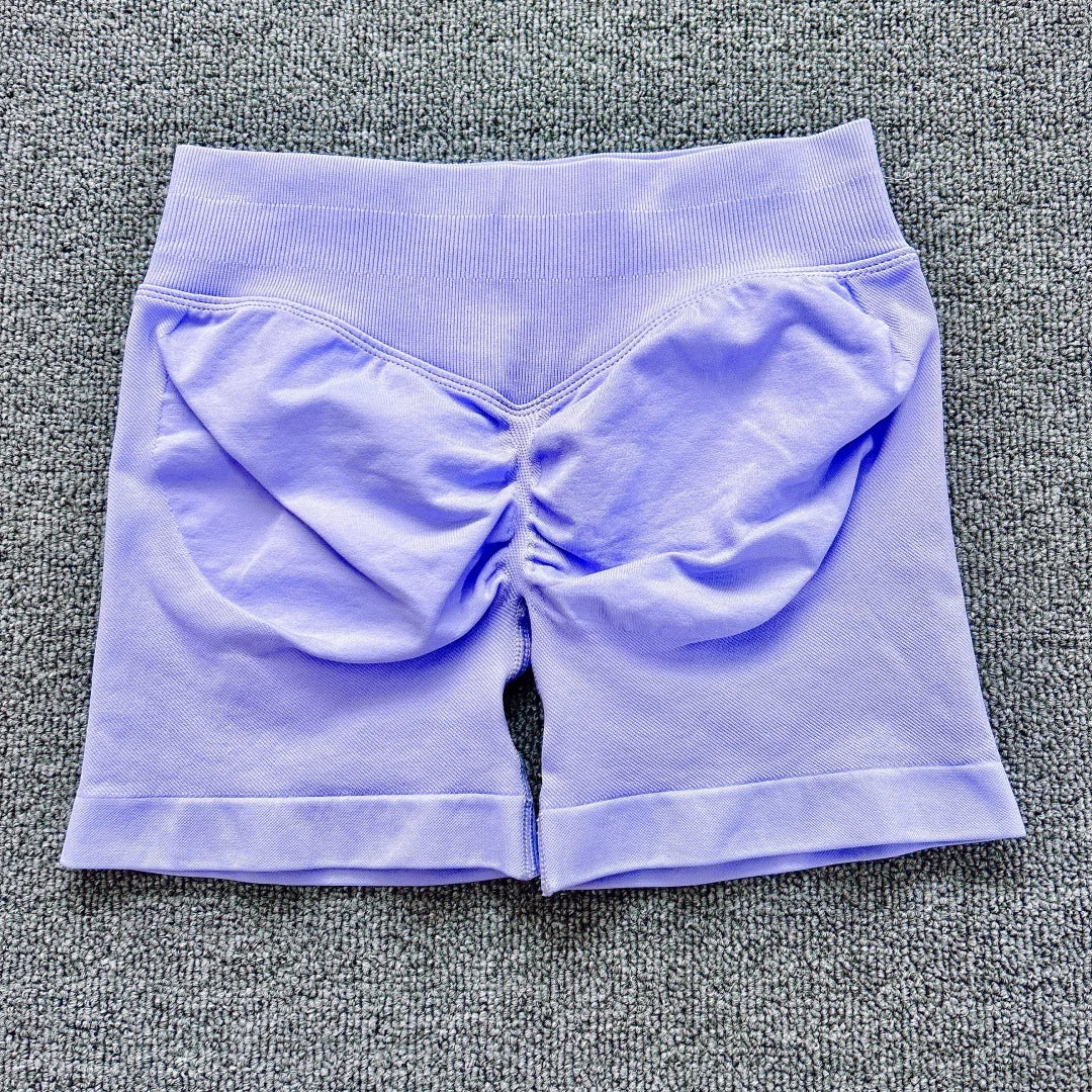 D LOGO Impact Seamless Fitness Peach Hip Sports Yoga Tight Pants Shorts