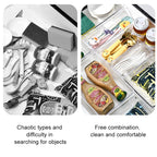25pc Drawer Organizers Set Clear Plastic Desk Dividers Bins Bedroom Dresser Office Storage Box for Makeup Jewelries Gadgets