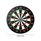 Pro Flocking Dartboard 15-Inch Tournament Indoor Hanging Target Game with 6 Darts - Stable Board for Christmas Birthday Parties