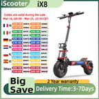 iScooter iX8  Adult Electric Scooter 2400W  Motor 48V20Ah Battery 12  Inch Off Road Pneumatic Tires Foldable  E-scooter