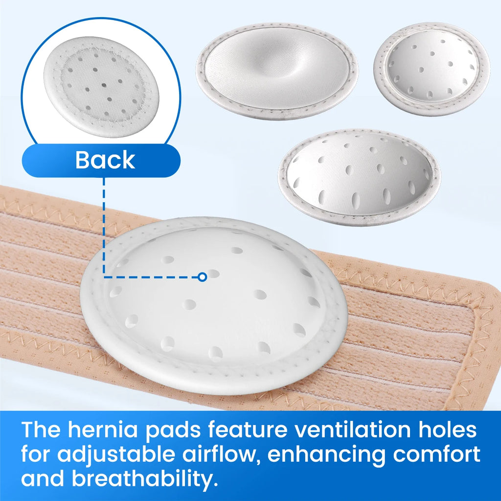 VELPEAU Baby Umbilical Hernia Belt, Newborn Belly Button Navel Band with 3 Compression Pads, Abdominal Binder Support for Infant